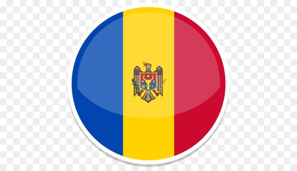 Флаг Молдавии круглый