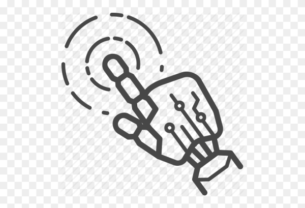 Рука робота силуэт