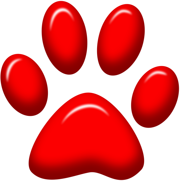 Отпечаток лапы на черном фоне