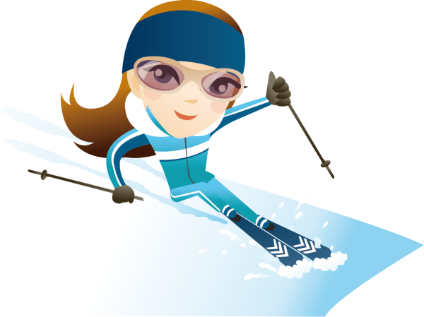 Лыжник мультяшный