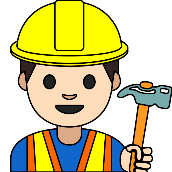Смайлик эмодзи Строитель
