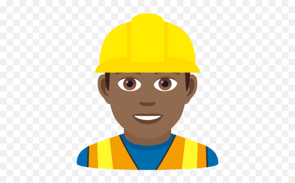 Смайлик в каске строителя