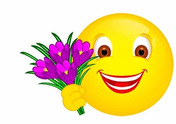 Смайлик с цветами