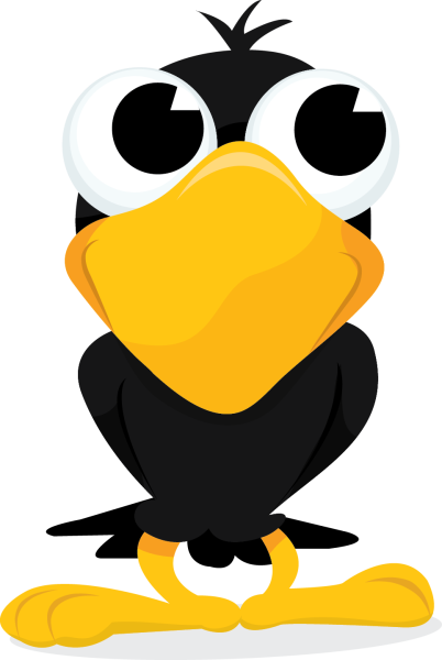 Ворона мультяшная