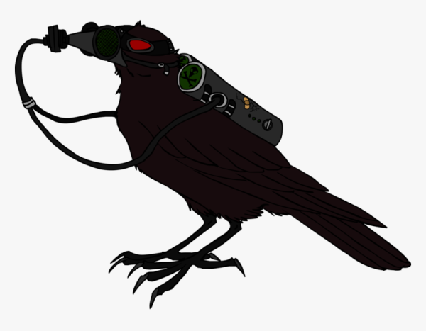 Ворон арт на прозрачном фоне