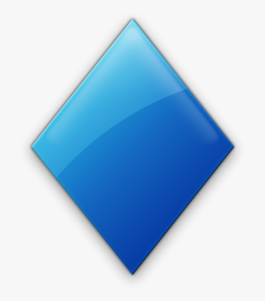 Синий ромб на прозрачном фоне