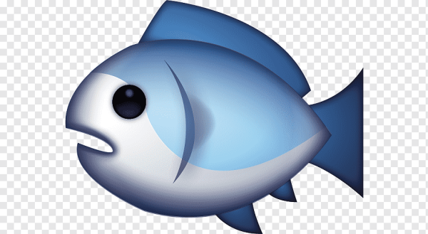 Эмодзи рыба на прозрачном фоне