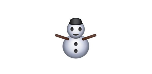 Новогодние эмодзи Снеговик