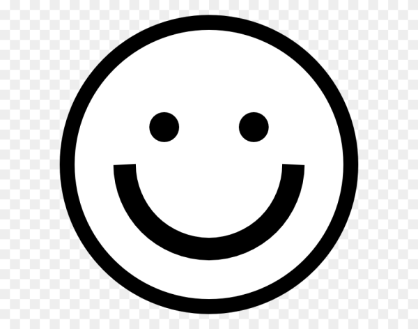 Нейтральный смайлик черно белый