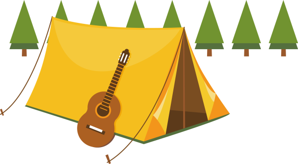 Палаточный лагерь на прозрачном фоне