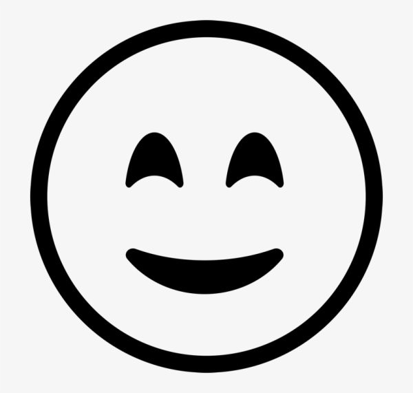 Смайл черно белый