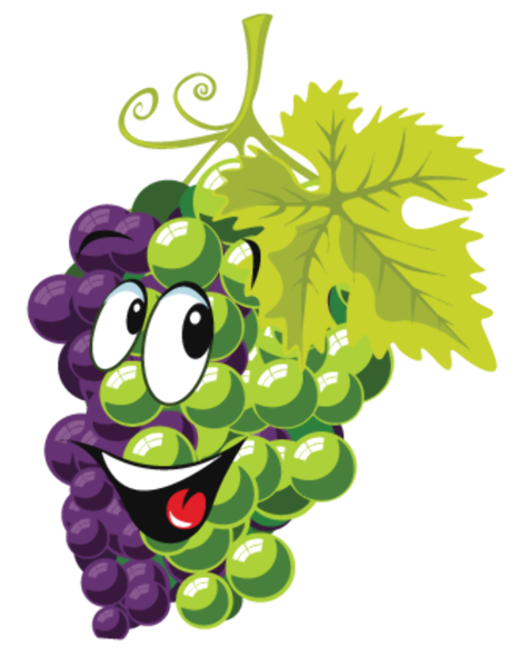 Виноград мультяшный