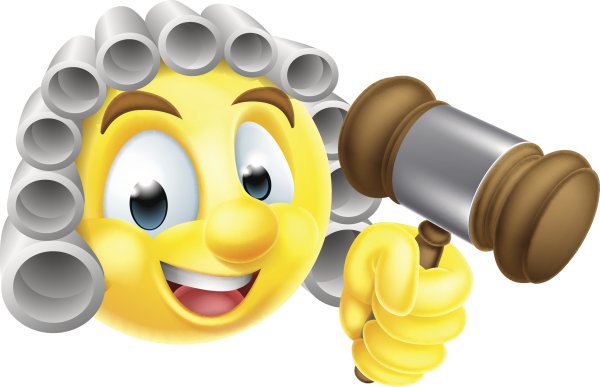 Молоток судьи контур