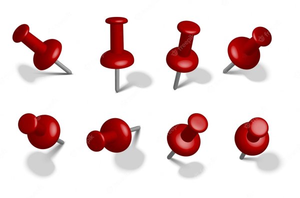 Кнопка канцелярская isolated