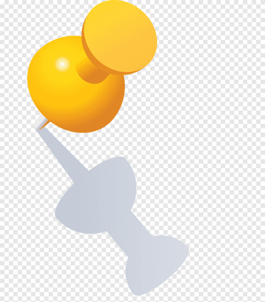 Канцелярская кнопка желтая