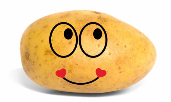 Картошка улыбается