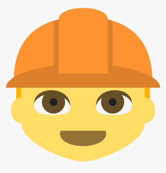 Смайлик в строительной каске