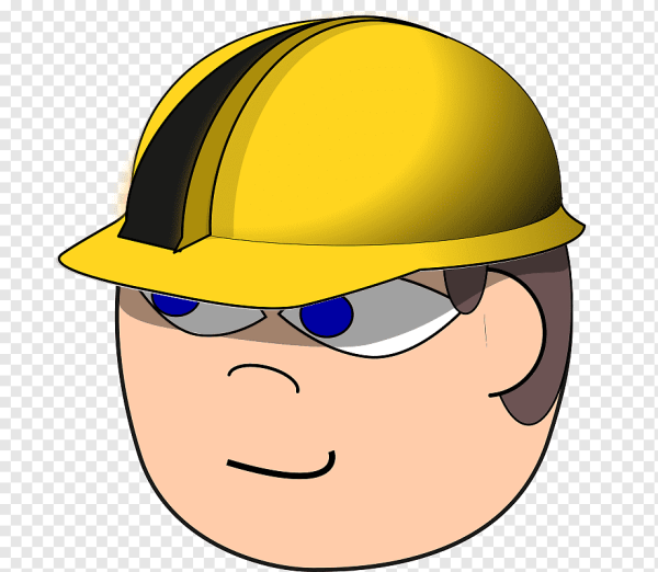 Смайлик в строительной каске