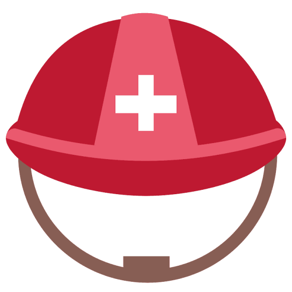 Каска красный крест