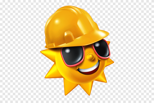 Смайлик в строительной каске