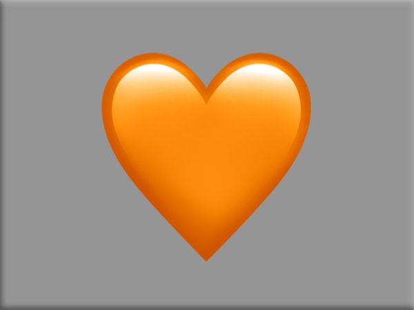 Оранжевое сердце