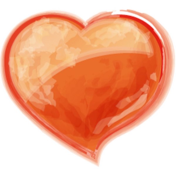 Сердечки (оранжевые)