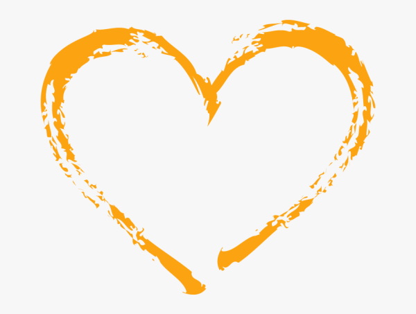 Оранжевое сердце