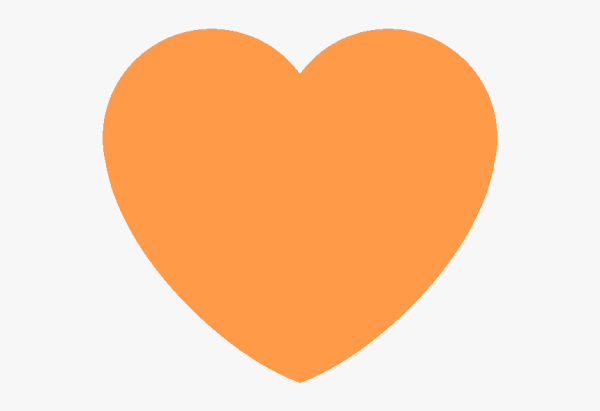 Оранжевое сердце