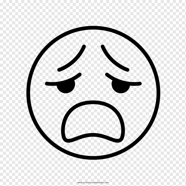Грустное лицо раскраска