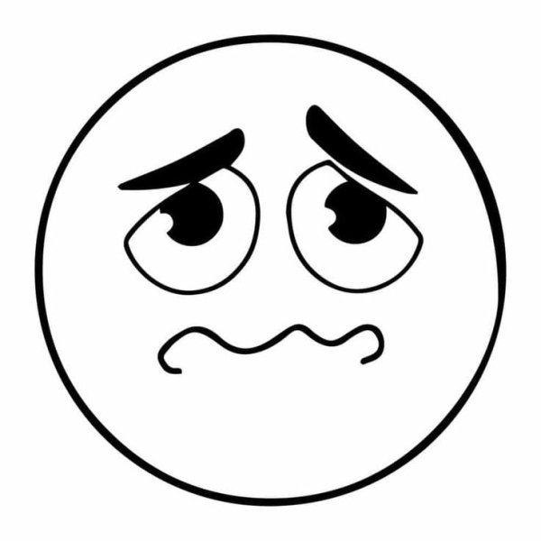 Смайлик черно белый