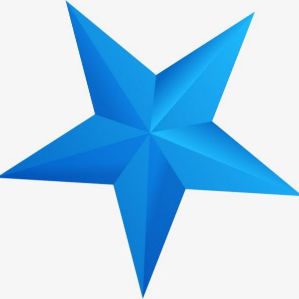 Звезда пятиконечная голубая