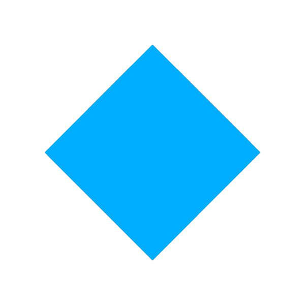 Смайлик синий ромбик