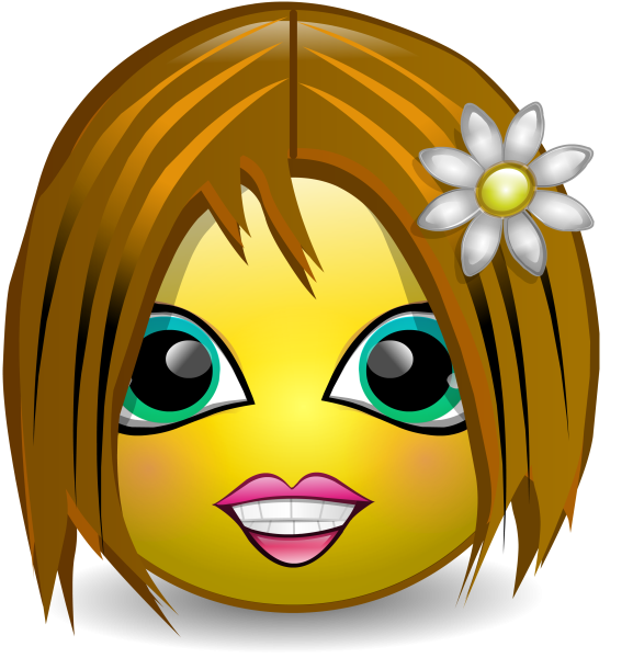 Смайлик с челкой