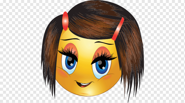 Смайл девочка с косичками