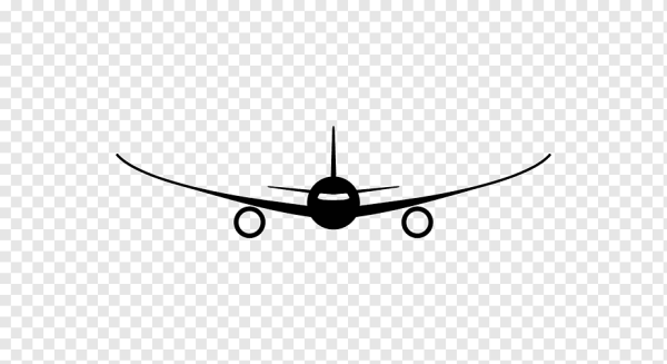 Силуэт летящего самолета