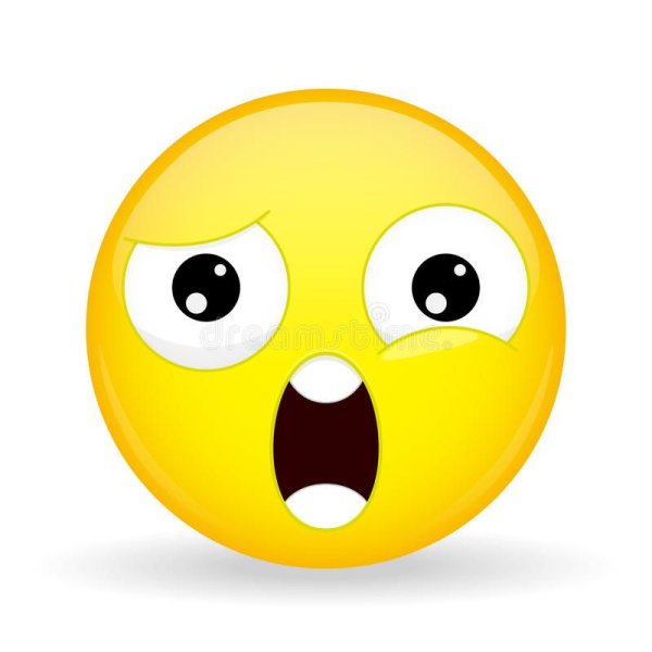 Жёлтый смайлик с красными глазами