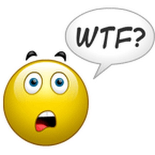 Стикер WTF смайлик