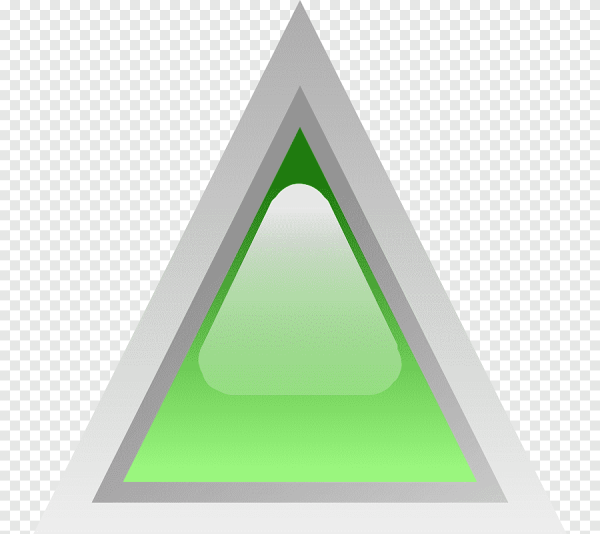 Зеленый треугольник без фона