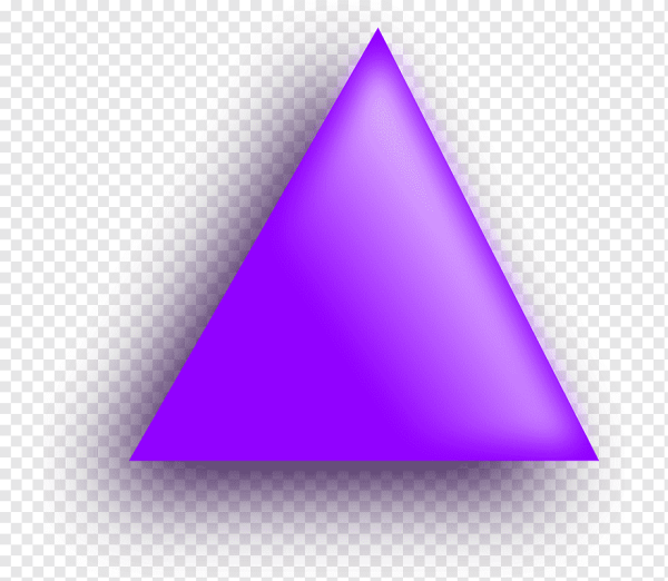 Зеленый треугольник без фона