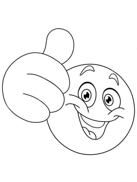 Веселый смайлик раскраска