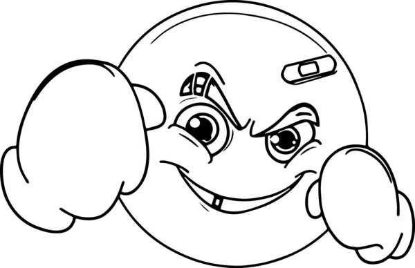 Рожица раскраска