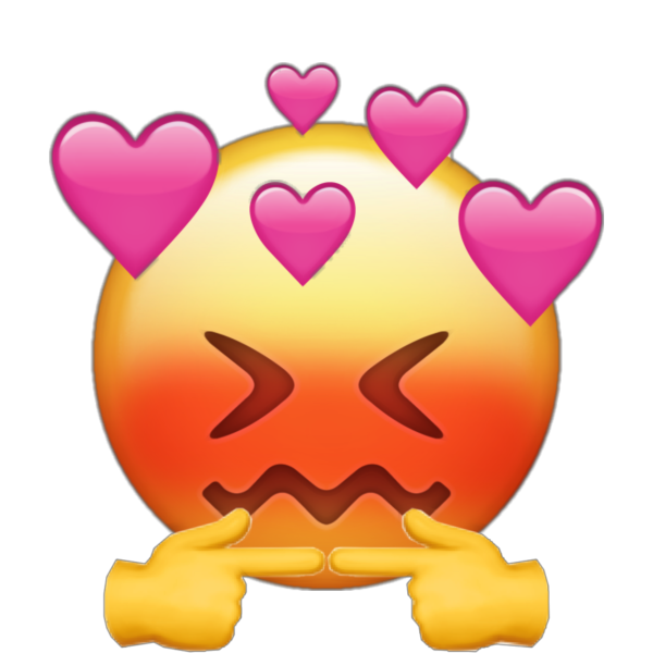 Милый смайлик с сердечками