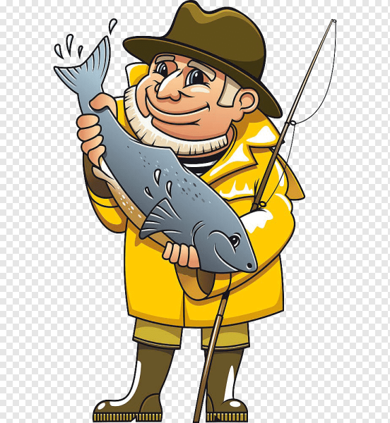 Рыбак мультяшка