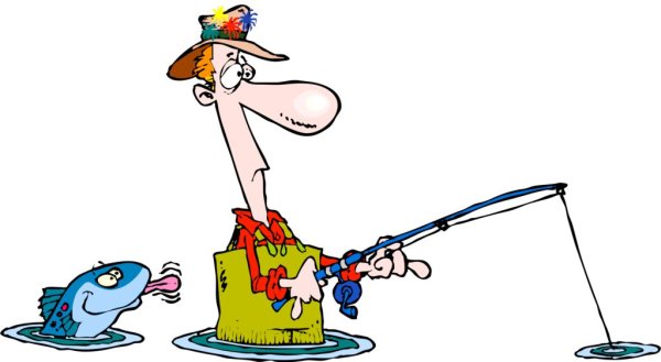 Смайлик с удочкой