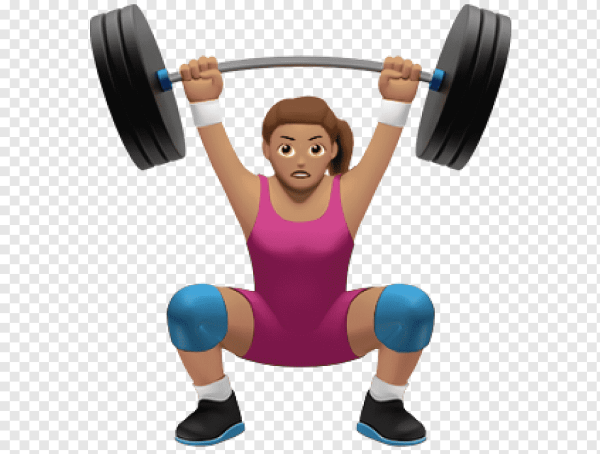 Смайлик с гантелей