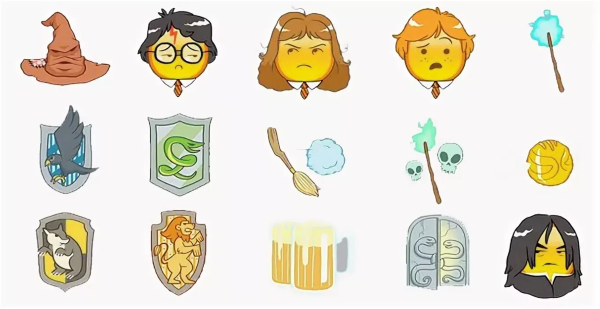 Эмодзи Гарри Поттер герои