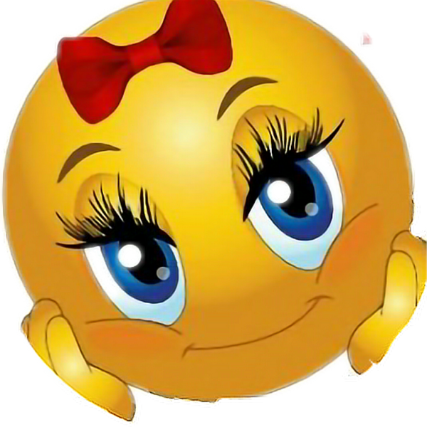 Смайлики с сердечками и поцелуйчиками