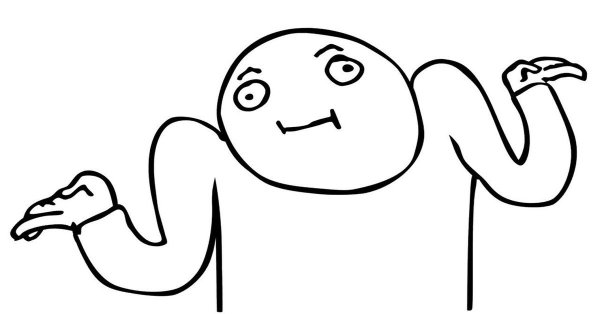 Человек пожимает плечами смайлик