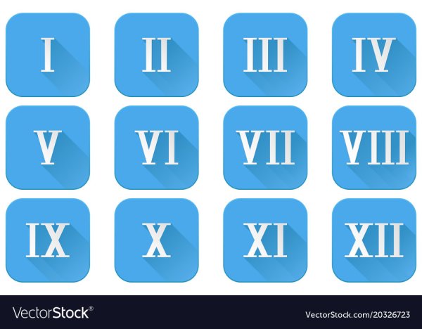 Римские цифры синие