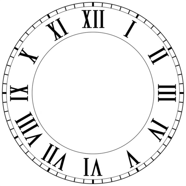 Часы с римским циферблатом вектор